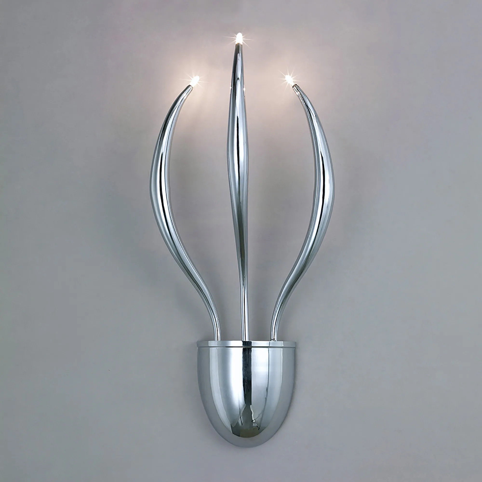 Llamas Polished Chrome Wall Lights Diyas Armed Wall Lights